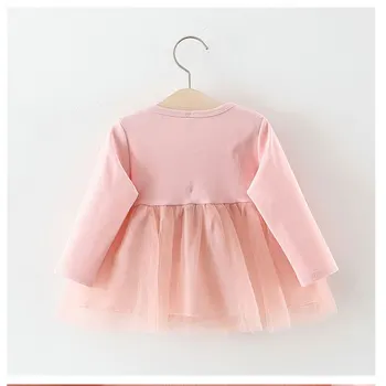 2019 Bebé Bebé ropa de Niña de manga larga de malla TUTU vestido de princesa para niñas recién nacidas de ropa 1 año de cumpleaños vestidos vestido