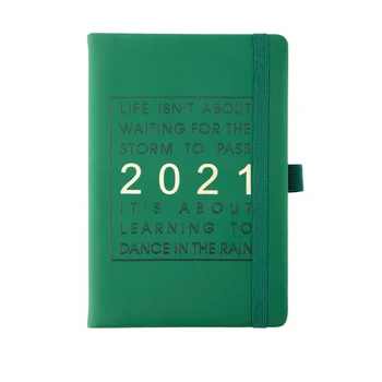 Agenda 2021 Cuaderno A5 Espesar Organizador, Planificador Diario Los 365 Días Del Calendario Bloc De Notas Vendaje Semanal Mensual Diario Papelería Nueva