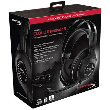 Kingston HyperX de auriculares en la Nube Revólver S Gaming Headset con Dolby Surround 7.1 de Sonido de los E-sports auriculares con micrófono para PC, PS4, PS4 PRO