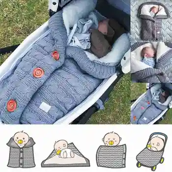 Recién nacido de la portátil de la bolsa de dormir de Bebé, multi-propósito, un saco de dormir para Bebé además de terciopelo acolchado colcha de Bebé saco de dormir