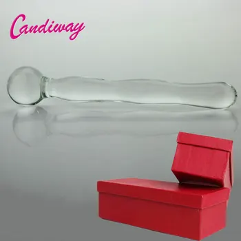 CandiWay consolador de cristal Puro de vidrio pyrex debido dong pene de cristal Anal butt plug de juguetes Sexuales, productos para Adultos para las mujeres de los hombres de la masturbación