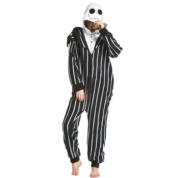 Esqueleto Kigurumis Halloween Enterizo Divertido Pijama Unisex Fiesta Traje De Jack One Mujeres Adultas De Lujo De Dormir Traje