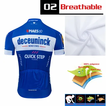 2020 Azul equipo de Ciclismo Ropa de secado Rápido para Hombre de la Bicicleta Desgaste de Verano Quick Step Pro Camisetas de Ciclismo 9D Almohadilla de Gel Bicicleta pantalones Cortos