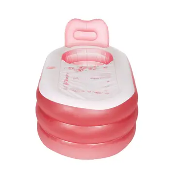 130 cm/150 cm 2 Colores Plegable Bebé Inflable y Portable Hidromasaje Relajante Piscina de PVC Casa Inflable de Hidromasaje