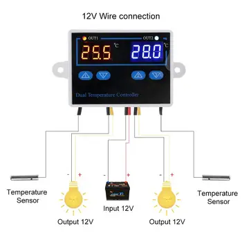 Doble Termostato para Incubadora de 10A Digital de Calefacción de Enfriamiento Controlador de Temperatura