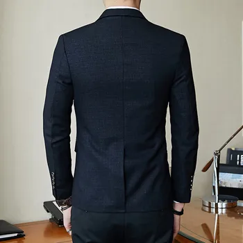 De lujo de los hombres slim Chaqueta de la moda retro de color sólido de los hombres de la boda casual chaqueta de 2019 nueva de gran tamaño de los hombres del club social Blazer 5XL