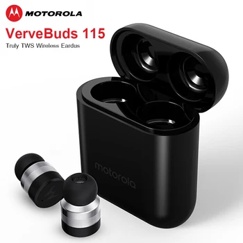 Motorola VerveBuds 115 Verdaderamente Inalámbrico TWS Auriculares con 6mm de Metal de la Unidad Bluetooth 5.0 Stero Calidad de Sonido para iphone Samsung S10