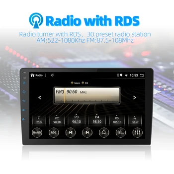 2din Android 9.0 Ouad Núcleo PX6 de la Radio del Coche Estéreo Para Nissan Qashai/X-Trail GPS Navi de Audio, Reproductor de Vídeo Wifi BT HDMI DAB+ 4G+32G