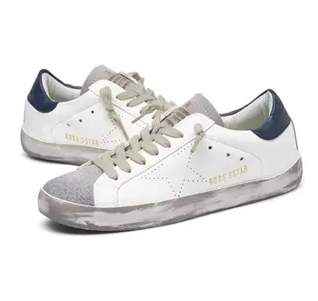 Los zapatos de los hombres del diseñador de deporte zapatillas de deporte кроссовки tenis zapatillas zapatillas de Oro Viejo y Sucio Estrellas Blancas Zapatos Planos