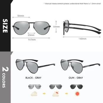 LIOUMO Nueva de Aluminio Magnesio Fotocromáticas Polarizado Gafas de sol de los Hombres Camaleón de Conducción Gafas de Mujeres Anti-Deslumbramiento UV400 zonnebril