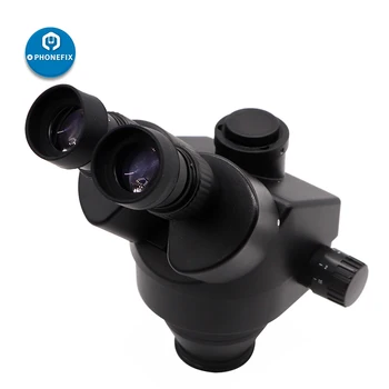Simul-Focal 7X-45X Trinocular de la Industria de Inspección de Zoom Estéreo Microscopio Jefe de la Unidad Principal Microscopio ocular WF10X de 20 mm de la Lente del Ocular