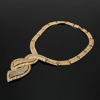 Fani de la Moda Africana perlas de Conjuntos de Joyas de las Mujeres al cliente de nigeria de la Boda de Dubai de Color dorado, sistema de la joyería de Cristal de Novia Accesorios