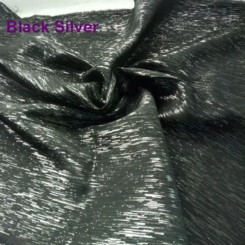 Tapajuntas metálico poli algodón resplandor de tela de shantung de seda espumoso vestido cheongsam bolsa de cortina de material 45cm*138 cm