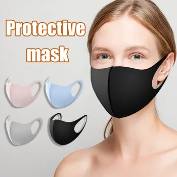Negro De La Boca De La Máscara De La Cara De La Máscara De Máscara Reutilizable Lavable Mascarillas Protector De La Cara La Máscara De La Máscara Facial