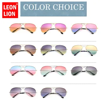 LeonLion 2021 Conducción Gradiente de Gafas de sol de las Mujeres de Aleación de Espejo Gafas de Dama Retro de Metal Gafas de Lunette De Soleil Femme UV400