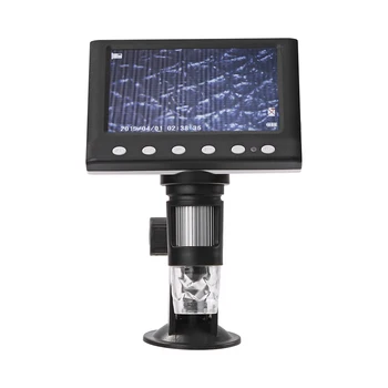 Dropship 1000X Microscopio Digital de 8 LED Teléfonos Lupa con 4.3 Pulgadas de Pantalla, Soporte para Jardín Chaleco de la Observación de la Decoración