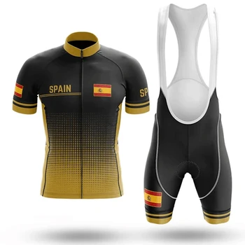 2020 pro team España maillot cyclisme Transpirable Bicicleta Jersey de los Hombres roupa bicicleta masculina Culotte corto Triatlón ciclista pantalones cortos