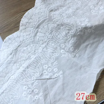 24 cm de ancho y de algodón de encaje bordado de encaje de tela de urdimbre de prenda de punto accesorios de BRICOLAJE
