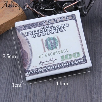 Aelicy Moda billete de un Dólar estadounidense Plegables Mujeres de los Hombres de Cuero Billeteras, Monederos de Cuero Bolso de mano Bolso Monedero de la Tarjeta de Crédito de la Cartera de Viaje