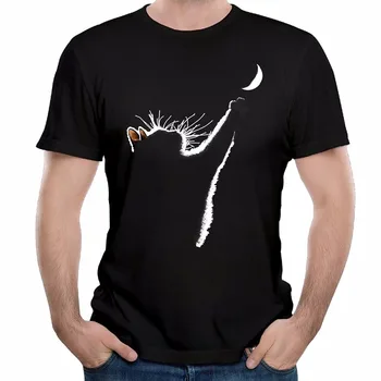 Nueva Llegada de los Hombres de la Moda De 2017 Estilo de Verano de Alta Calidad camiseta de los Hombres Persiguiendo a La Luna Impresas Algodón T Camisa de los Hombres de la Marca