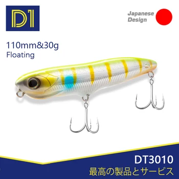 D1 pesca oikawa lápiz flotante difícil atraer a wobblers 110mm/19.2 g ruidoso bantam fuerte golpeador de la Superficie topwater serpiente lubina 2020