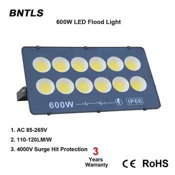 Ultrafino Luz de Inundación del LED de 300W 400W 500W 600W IP65 110V/220V LED Spotlight Reflcetor de Iluminación al aire libre de la Pared de la Lámpara del Proyector