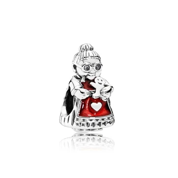 CHAMSS de Moda Real 925 Tortuga Oso León Castillo Forma de Perlas Para el Bricolaje Pds Encanto de la Pulsera de la Auténtica y Original el Día de san Valentín