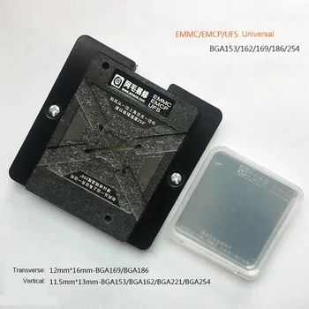 Universal EMMC EMCP UFS Reballing Plantilla de la Plataforma Con BGA153 BGA162 BGA169 BGA186 BGA221 BGA254 BGA Reballing Stencil Kit de 0,15 MM